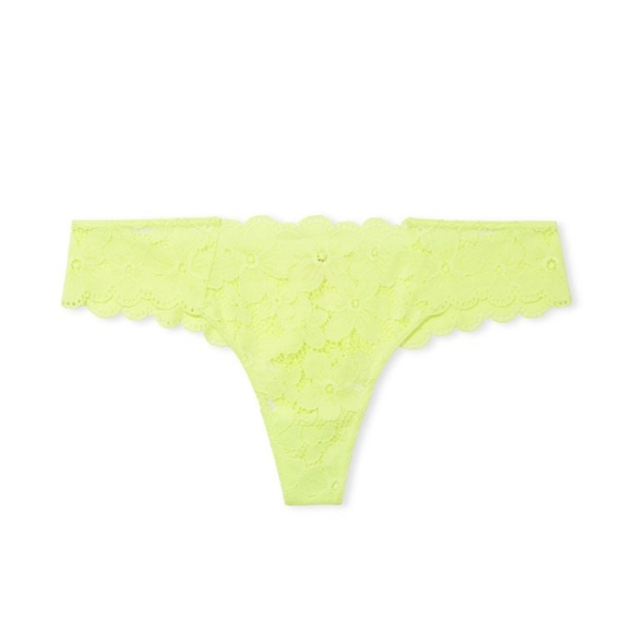 VS The Lacie Thong Panties Lime Citron NWT - Picture 1 of 3